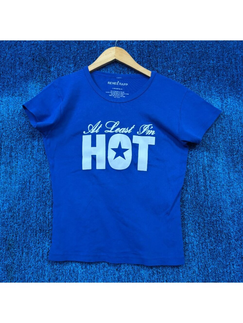 Renee Rapp At Least Im Hot Tour Blue Crop Top Size Extra Large